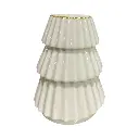 Candelabro de Ceramica Blanco filos dorado forma de arbol, 8x10cm