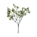 Flor blanca artificial, aliento de bebe, tela y pvc, 33cm