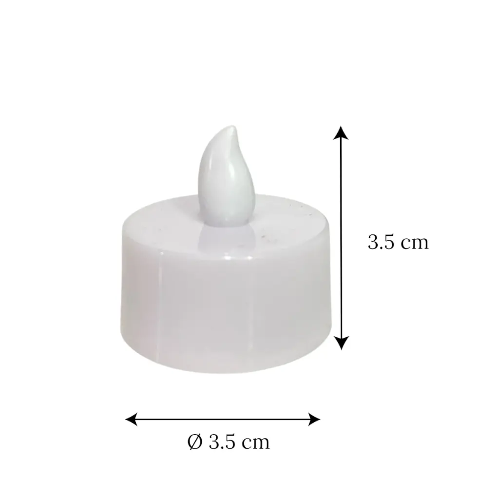 Vela a pilas Ø3.5cm x 3.5cm c/u 