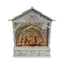 Nacimiento Casa Blanca, con luz y musical, Usb. 20x7x26cm