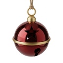Cascabel Navideño Metálico color vino, Ø16x23cm