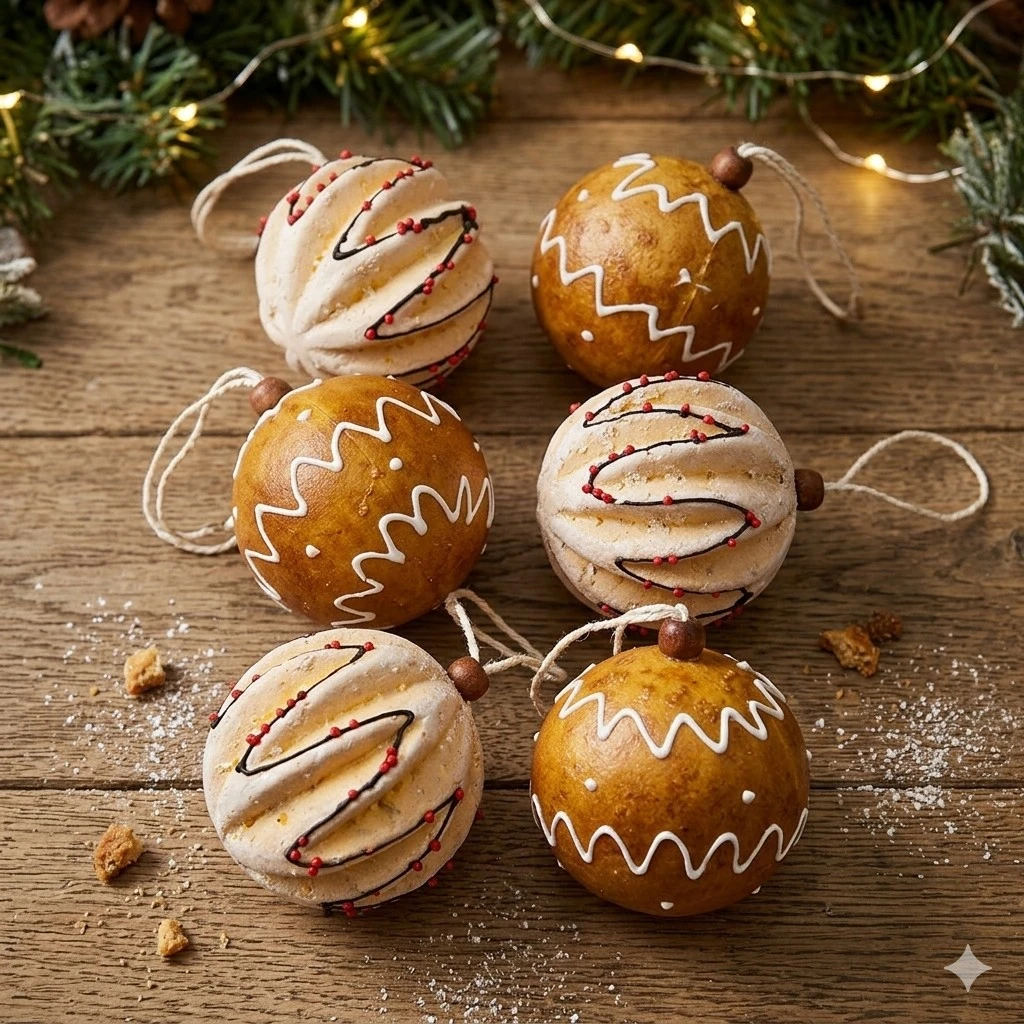Bombillo de Navidad Galleta Jengibre, Set x 6. Ø8cm
