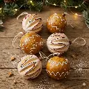 Bombillo de Navidad Galleta Jengibre, Set x 6. Ø8cm