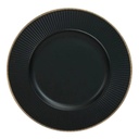 Plato Base Negro filo dorado, pvc Ø33cm