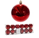 Esfera navideña Roja 8cm, Set x 12pz.  Ref:IC01-126395