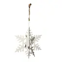 Copo de Nieve Metálico Blanco, 47x35cm
