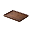 Bandeja de madera tipo nogal pequeña 15x25x3.5cm