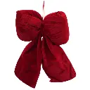 Lazo Navideño Rojo Terciopelo Ref:ES29484 (28x32cm)