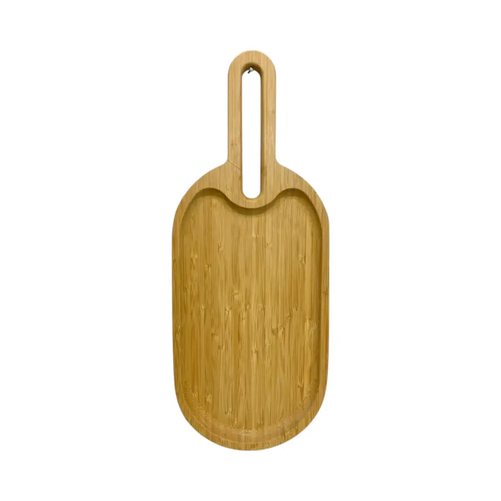 Porta Bocaditos de Madera Bamboo Natural, Ref:PS59340B 40x16x1.15cm 