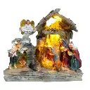 Nacimiento con luz, polirresina. REF:GS-108497-1 (27x11x25cm)