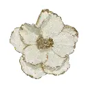 Flor Navideña Artf. Magnolia Crema, Terciopelo Alambrado. Ref:FD-2620 (Ø20cmx20cm)
