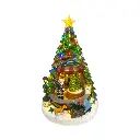 Casa Arbol de Navidad escena con luz y musical. USB, Ref:ES29012. (Ø22cm x 33cm)