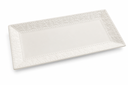 Bandeja de cerámica rectangular blanca renos/arboles. Ref:IC1362-66. (35x16x2.5cm)