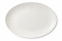 Bandeja de cerámica ovalada blanca con renos y árboles. Ref:IC1365-65 (31x22x3.5cm)