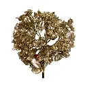 Flor Navideña Ponsetia Champagne destellos. Ref:ES29412. (Ø18cm x 50cm)