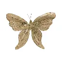 Mariposa Terciopelo Champagne con dorado. Ref:ES29967. (27x30cm)