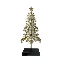 Árbol Navideño Champagne/Crema, resina. Ref:TG76614 (19x8x42cm)