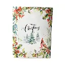 Libro Merry Christmas de cerámica, florero. Ref:SYZ24Q24K1253H (16X7X20CM)