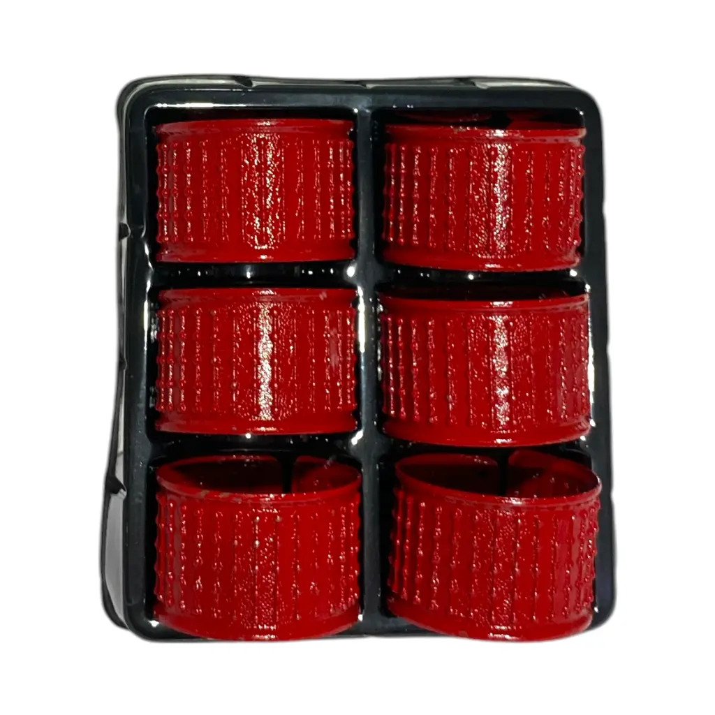 Aros de servilleta Níquel Rojo, set x 6pcs. Ref:ES31710. (2.1x4.5cm)