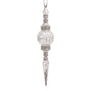 Colgante Navideño Luxury transparente. Ref:ES29447 17cm