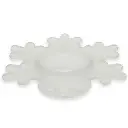 Candelabro de vidrio forma copo nieve. Ref:ES29855. Ø14cm x 3cm