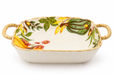 Fuente de ceramica cuadrada 4.5x17cm Colección Cosecha thanksgiving