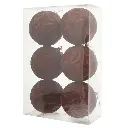 Esfera Navideña Cafe Velvet Ø10cm, set x6pcs. Ref:ES30880 