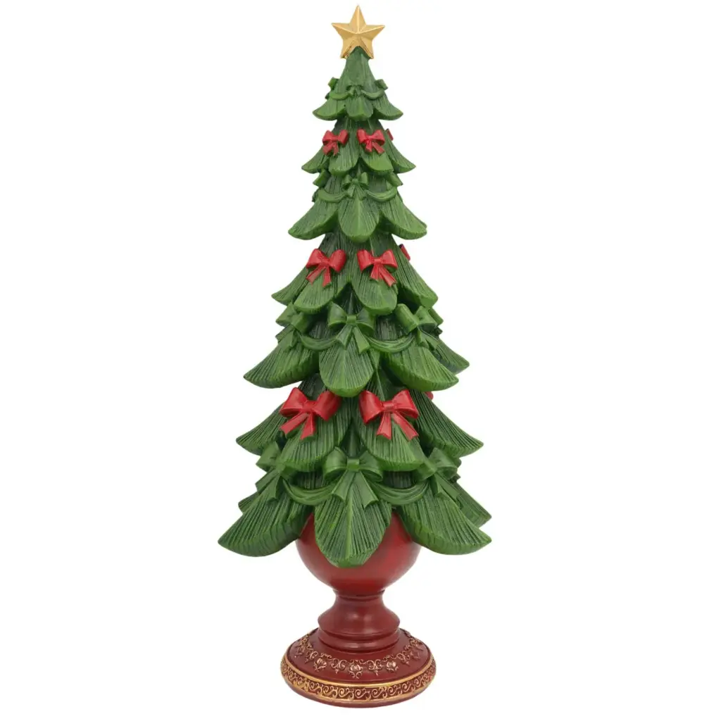 Arbol de navidad, poliresina. Ref:TG762867. (19x13.5x46cm)