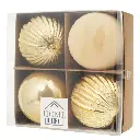 Esfera Navideña Dorada Ø10cm, set x 4pcs. Ref:AR13-1816T04-G