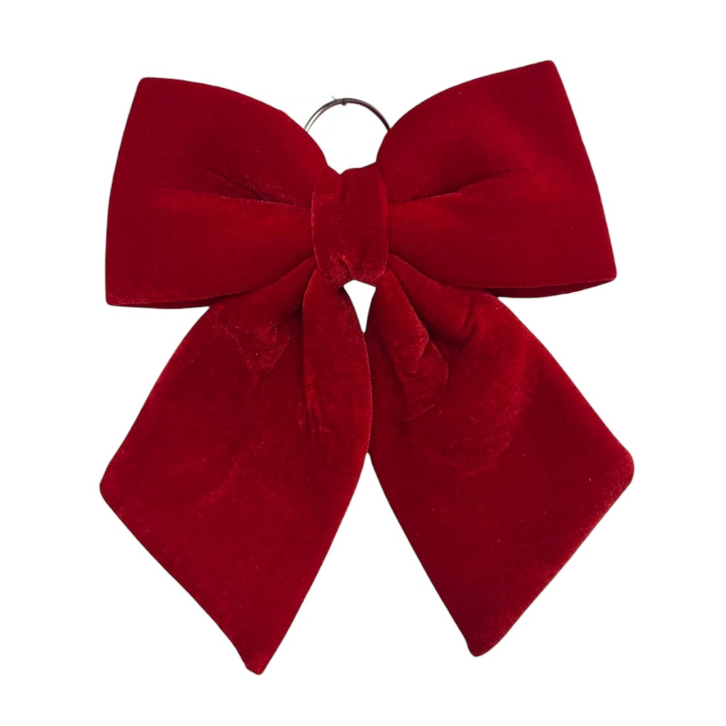 Lazo Navideño Rojo Terciopelo. Ref:29027. (32x40cm)