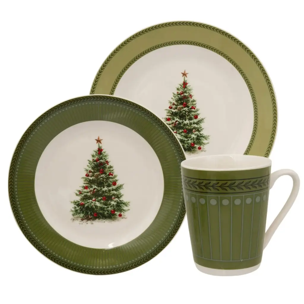 Vajilla Navideña de porcelana 12pcs. Ref:AR-12RX2602