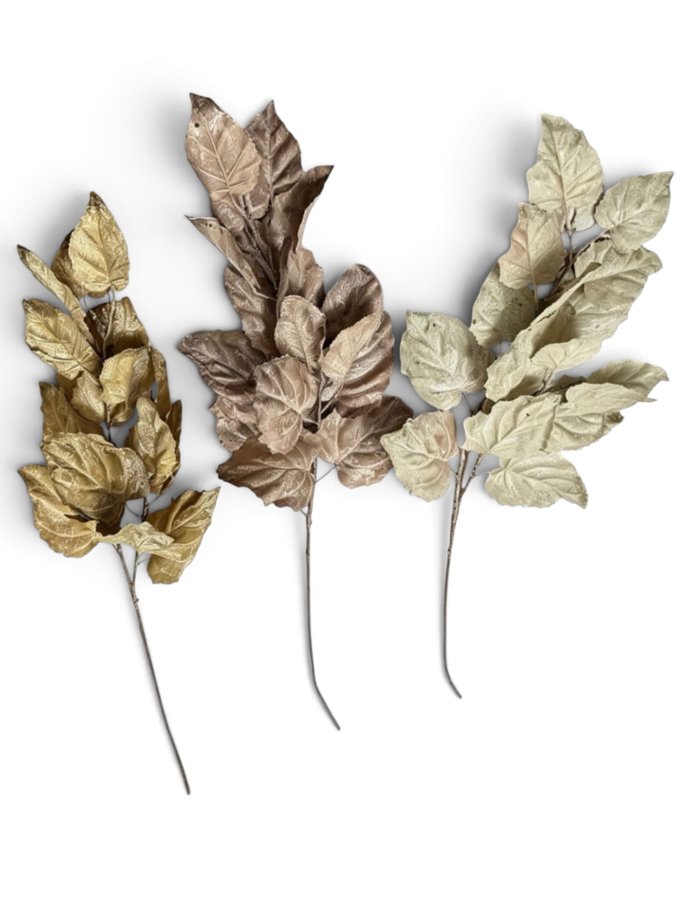 Rama de hojas de haya (dorado/champan, bronce y plata/taupe 85cm
