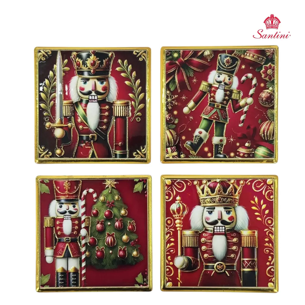 Magnéticos navideños 4 modelos, cerámica. 7.5x7.5x0.5cm. Ref:180-2200363 C/U. 