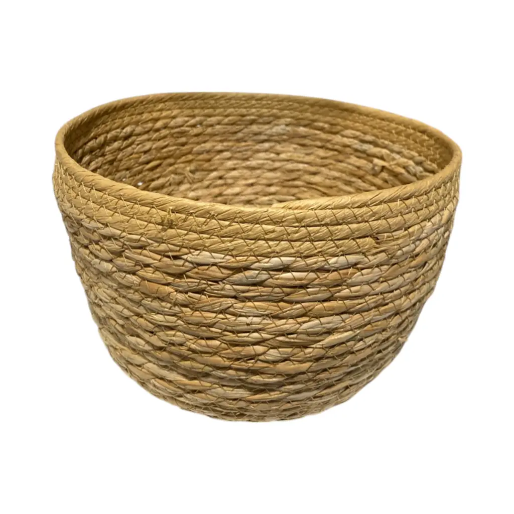 Porta Maceta canasta de Fibra sintética. Ø23.5cm x 13cm.  