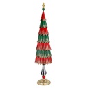 Árbol de Navidad Metálico rojo/verde, Ø24cm x 115cm. Ref:IC81873755