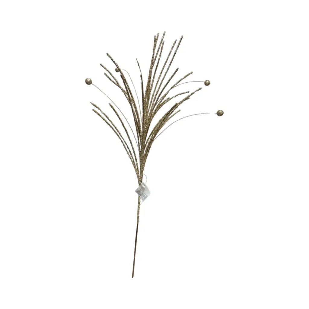 Rama Navideña Espiga pvc Champagne 65cm 