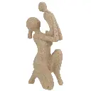 Figura poliresina mama con hijo, color arena. Ref:TG173104. 10.5x7x21cm