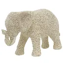 Elefante blanco textura tejido, poliresina. Ref:ES31846. 23x9x15cm 