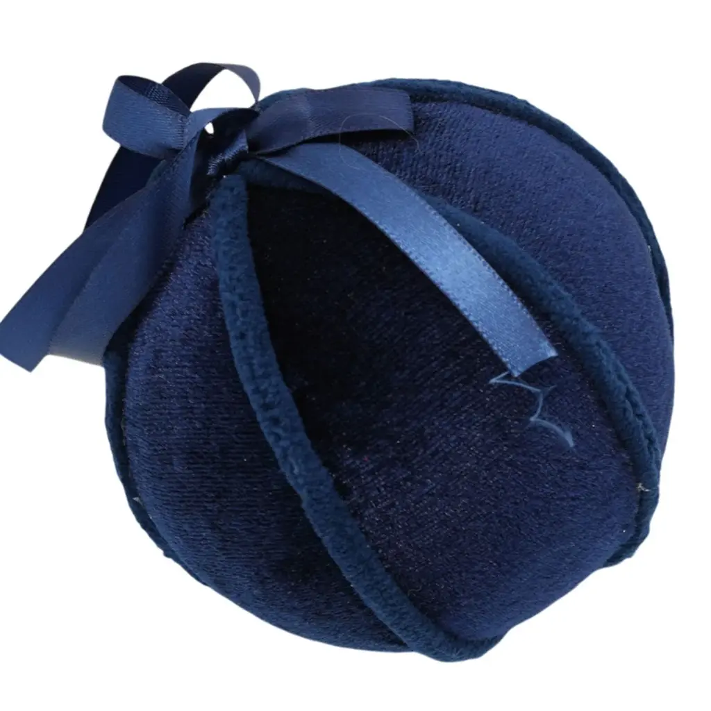 Esferas Navideñas Terciopelo Azul, Set x2Pcs. Ø10cm. ES30898