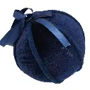 Esferas Navideñas Terciopelo Azul, Set x2Pcs. Ø10cm. ES30898