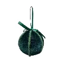 Esferas Navideñas Terciopelo Verde, Set x2Pcs. Ø10cm. ES30894 