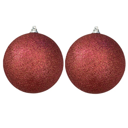 [77480] ESFERA NAVIDAD FUCSIA ESCARCHADA SETX2 REF:SD-1502/022576