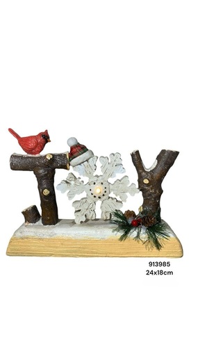 [913985] ADORNO NAV. JOY C/LUZ 24X18CM REF:TG6082