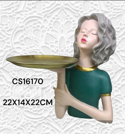 [CS16170] ADORNO RESINA 22X14X22CM