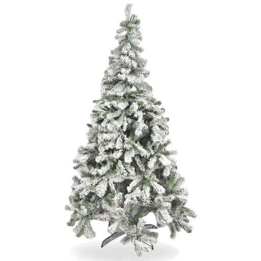 [777608] Arbol de Navidad Alaska frondoso nevado cuerpo rama 7pies 213cm