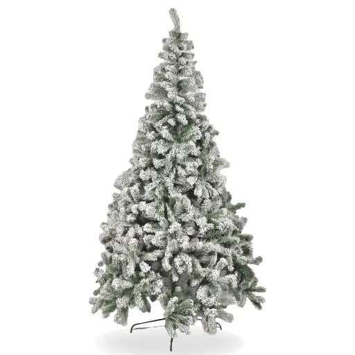[347120] Árbol de Navidad Alaska frondoso nevado cuerpo rama pvc 8pies 245cm
