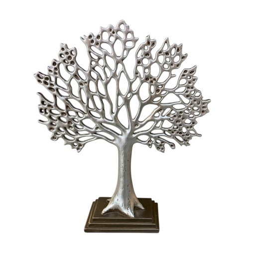 [437-498409] ARBOL DE LA VIDA DECORATIVO PLATA 25X32CM