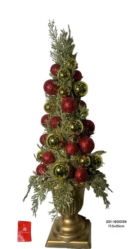 [201-1800139] ARBOL NAV. CON MACETA 17.5X17.5X51CM