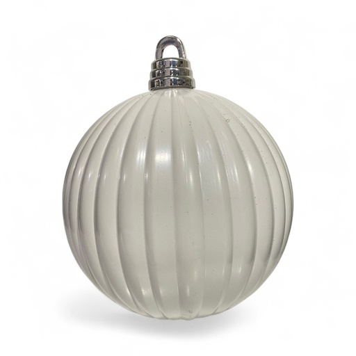 [5116825051] ESFERA NAVIDAD 25CM BLANCA LINEAS