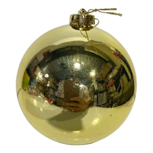 [6919205320735] ESFERA NAVIDAD DORADO 12CM